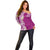 Aloha Polynesian Plumeria Flower Off Shoulder Sweater Pink Color