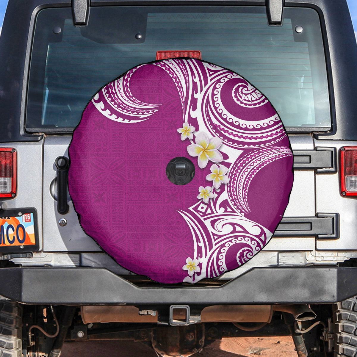 Aloha Polynesian Plumeria Flower Spare Tire Cover Pink Color LT03 Pink - Polynesian Pride