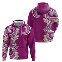 Aloha Polynesian Plumeria Flower Zip Hoodie Pink Color LT03 - Polynesian Pride