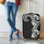 Aloha Polynesian Plumeria Flower Luggage Cover Black White Color