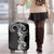 Aloha Polynesian Plumeria Flower Luggage Cover Black White Color
