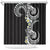 Aloha Polynesian Plumeria Flower Shower Curtain Black White Color