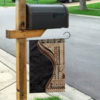 Samoa Siapo Motif and Tapa Pattern Half Style Garden Flag Beige Color