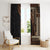 Samoa Siapo Motif and Tapa Pattern Half Style Window Curtain Black Color