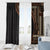 Samoa Siapo Motif and Tapa Pattern Half Style Window Curtain Black Color