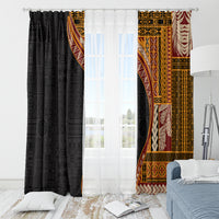 Samoa Siapo Motif and Tapa Pattern Half Style Window Curtain Yellow Color LT03 - Polynesian Pride
