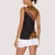 Samoa Siapo Motif and Tapa Pattern Half Style Women Sleeveless Polo Shirt Yellow Color