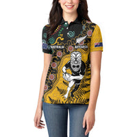 Custom New Zealand and Australia Rugby Women Polo Shirt Maori Warrior With Aboriginal Version