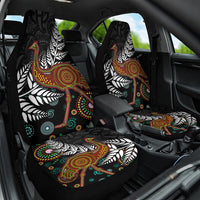 New Zealand Fern and Australia Emu Car Seat Cover Aboriginal Mix Maori Pattern