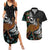 New Zealand Fern and Australia Emu Couples Matching Summer Maxi Dress and Hawaiian Shirt Aboriginal Mix Maori Pattern