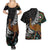 New Zealand Fern and Australia Emu Couples Matching Summer Maxi Dress and Hawaiian Shirt Aboriginal Mix Maori Pattern