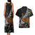 New Zealand Fern and Australia Emu Couples Matching Tank Maxi Dress and Hawaiian Shirt Aboriginal Mix Maori Pattern
