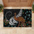 New Zealand Fern and Australia Emu Rubber Doormat Aboriginal Mix Maori Pattern