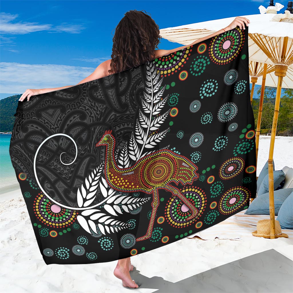 New Zealand Fern and Australia Emu Sarong Aboriginal Mix Maori Pattern