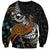 New Zealand Fern and Australia Emu Sweatshirt Aboriginal Mix Maori Pattern