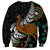 New Zealand Fern and Australia Emu Sweatshirt Aboriginal Mix Maori Pattern