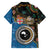 Fiji Palm Tree and Australia Kangaroo Hawaiian Shirt Aboriginal Mix Tapa Pattern