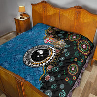 Fiji Palm Tree and Australia Kangaroo Quilt Aboriginal Mix Tapa Pattern