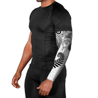 Aotearoa Maori Sea Animals Tribal Arm Sleeves Manta Ray and Shark Moko Pattern White Color