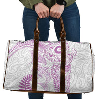 Aotearoa Maori Sea Animals Tribal Travel Bag Manta Ray and Shark Moko Pattern Pink Color