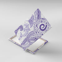 Aotearoa Maori Sea Animals Tribal Canvas Wall Art Manta Ray and Shark Moko Pattern Purple Color