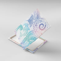 Aotearoa Maori Sea Animals Tribal Canvas Wall Art Manta Ray and Shark Moko Pattern Sweet Pastel