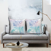 Aotearoa Maori Sea Animals Tribal Pillow Cover Manta Ray and Shark Moko Pattern Sweet Pastel