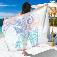 Aotearoa Maori Sea Animals Tribal Sarong Manta Ray and Shark Moko Pattern Sweet Pastel