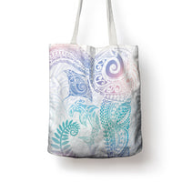 Aotearoa Maori Sea Animals Tribal Tote Bag Manta Ray and Shark Moko Pattern Sweet Pastel