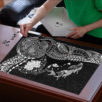 Hawaiian Manta Ray Tribal Puzzle Polynesian Art Motifs Black Color