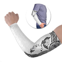 Hawaiian Manta Ray Tribal Arm Sleeves Polynesian Art Motifs White Color