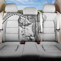Hawaiian Manta Ray Tribal Back Car Seat Cover Polynesian Art Motifs White Color
