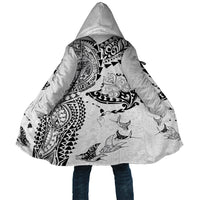 Hawaiian Manta Ray Tribal Cloak Polynesian Art Motifs White Color