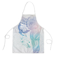 Hawaiian Manta Ray Tribal Apron Polynesian Art Motifs Sweet Pastel