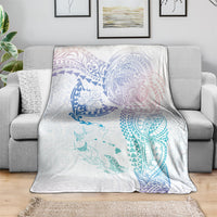 Hawaiian Manta Ray Tribal Blanket Polynesian Art Motifs Sweet Pastel