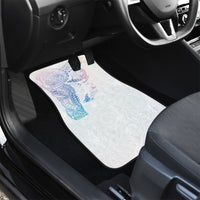 Hawaiian Manta Ray Tribal Car Mats Polynesian Art Motifs Sweet Pastel