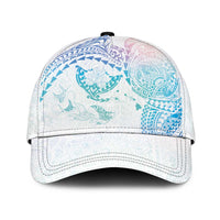 Hawaiian Manta Ray Tribal Classic Cap Polynesian Art Motifs Sweet Pastel