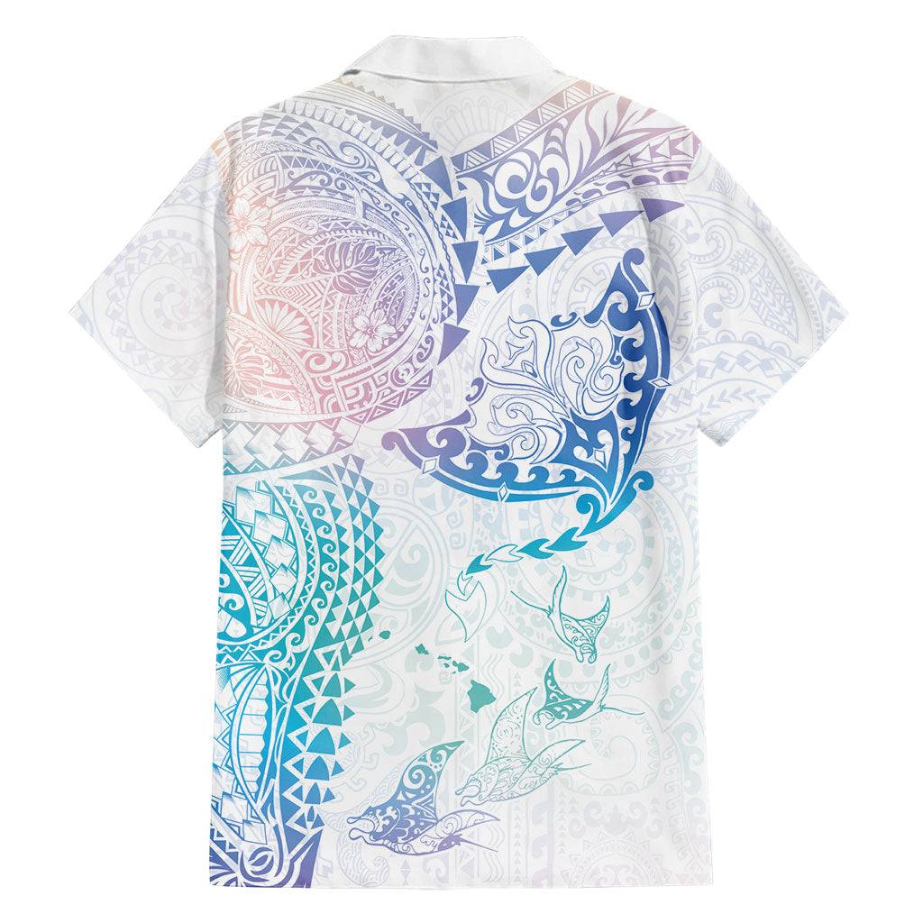 Hawaiian Manta Ray Tribal Family Matching Mermaid Dress and Hawaiian Shirt Polynesian Art Motifs Sweet Pastel