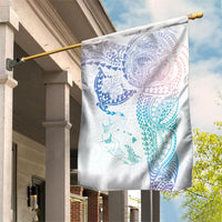Hawaiian Manta Ray Tribal Garden Flag Polynesian Art Motifs Sweet Pastel