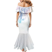 Hawaiian Manta Ray Tribal Mermaid Dress Polynesian Art Motifs Sweet Pastel