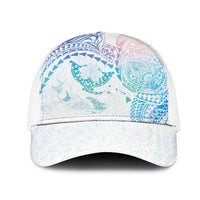 Hawaiian Manta Ray Tribal Mesh Trucker Cap Polynesian Art Motifs Sweet Pastel