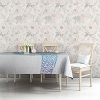 Hawaiian Manta Ray Tribal Tablecloth Polynesian Art Motifs Sweet Pastel