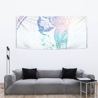 Hawaiian Manta Ray Tribal Tapestry Polynesian Art Motifs Sweet Pastel