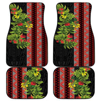 Maori Tukutuku Car Mats with Ferns Pohutukawa and Kowhai Tribal Moko Patterns