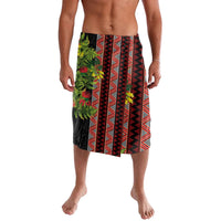 Maori Tukutuku Lavalava with Ferns Pohutukawa and Kowhai Tribal Moko Patterns