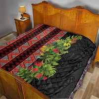 Maori Tukutuku Quilt with Ferns Pohutukawa and Kowhai Tribal Moko Patterns