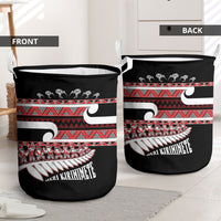 New Zealand Christmas Laundry Basket Funny Santa Claus Haka Dance with Tukutuku