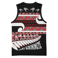 New Zealand Christmas Basketball Jersey Funny Santa Claus Haka Dance with Tukutuku