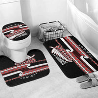 New Zealand Christmas Bathroom Set Funny Santa Claus Haka Dance with Tukutuku