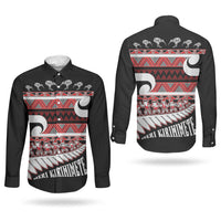 New Zealand Christmas Couples Matching Short Sleeve Bodycon Dress and Long Sleeve Button Shirt Funny Santa Claus Haka Dance with Tukutuku